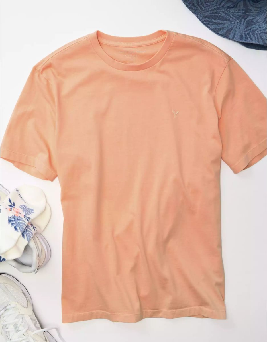 T Shirts American Eagle AE Super Soft Legend Orange Homme | LWR-08372007